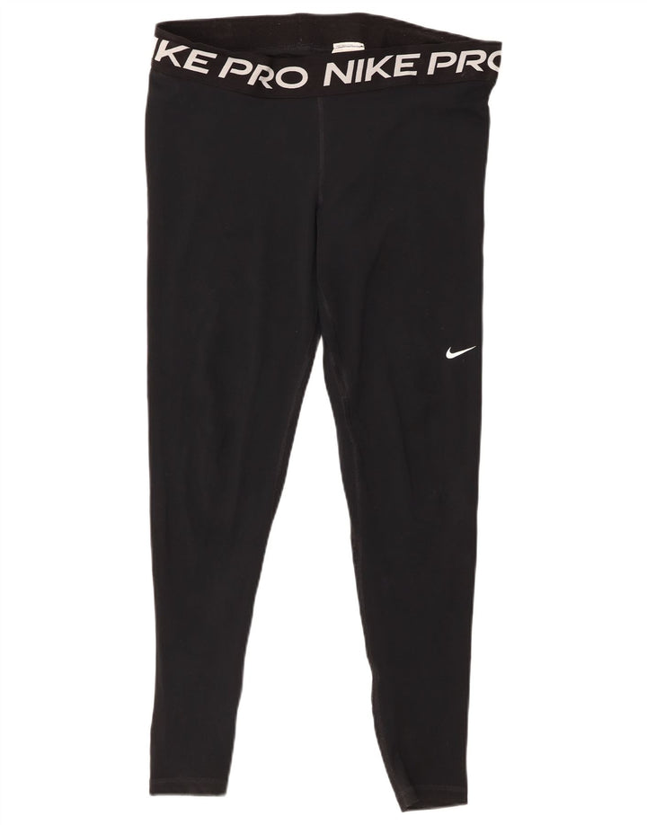 Nike Womens Graphic Leggings UK 18 XL Black Polyester