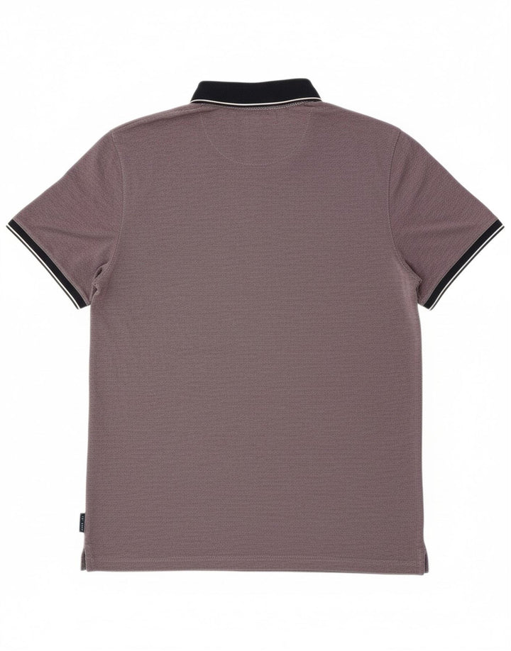 TED BAKER Mens Polo Shirt Size 3 Medium Purple Modal