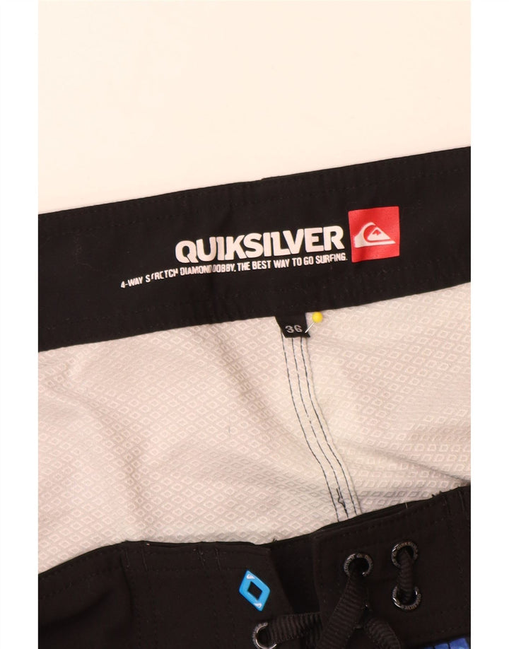 Quiksilver Mens Swimming Shorts Large Blue Geometric Polyester