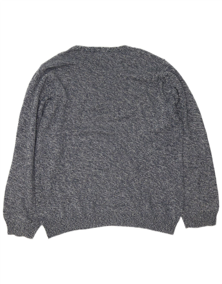 Marks & Spencer Herren-Pullover „Harbor“ in Blau mit Rundhalsausschnitt, Größe L, Marineblau