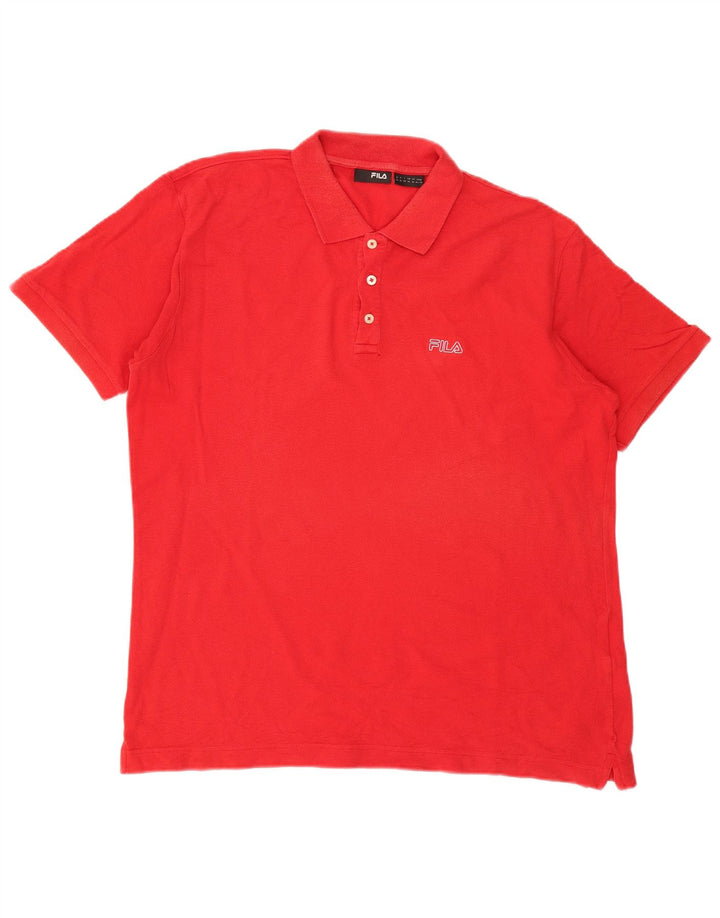 Fila Mens Polo Shirt XL Red Cotton