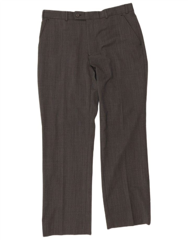 Ted Baker Mens Straight Suit Trousers W34 L31 Grey