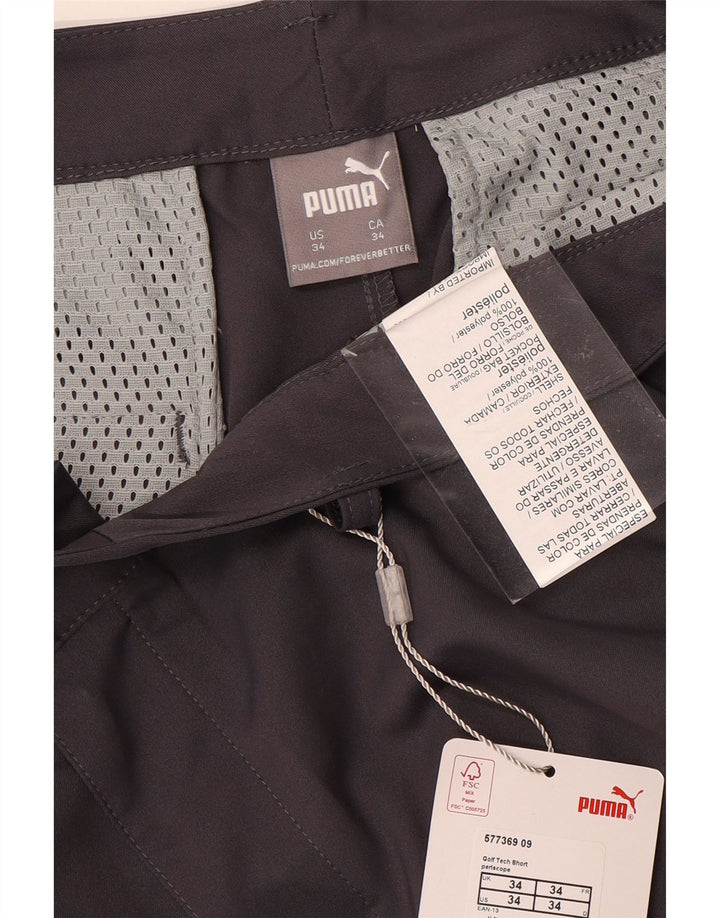 Puma Mens Chino Shorts W34 Large Grey Polyester