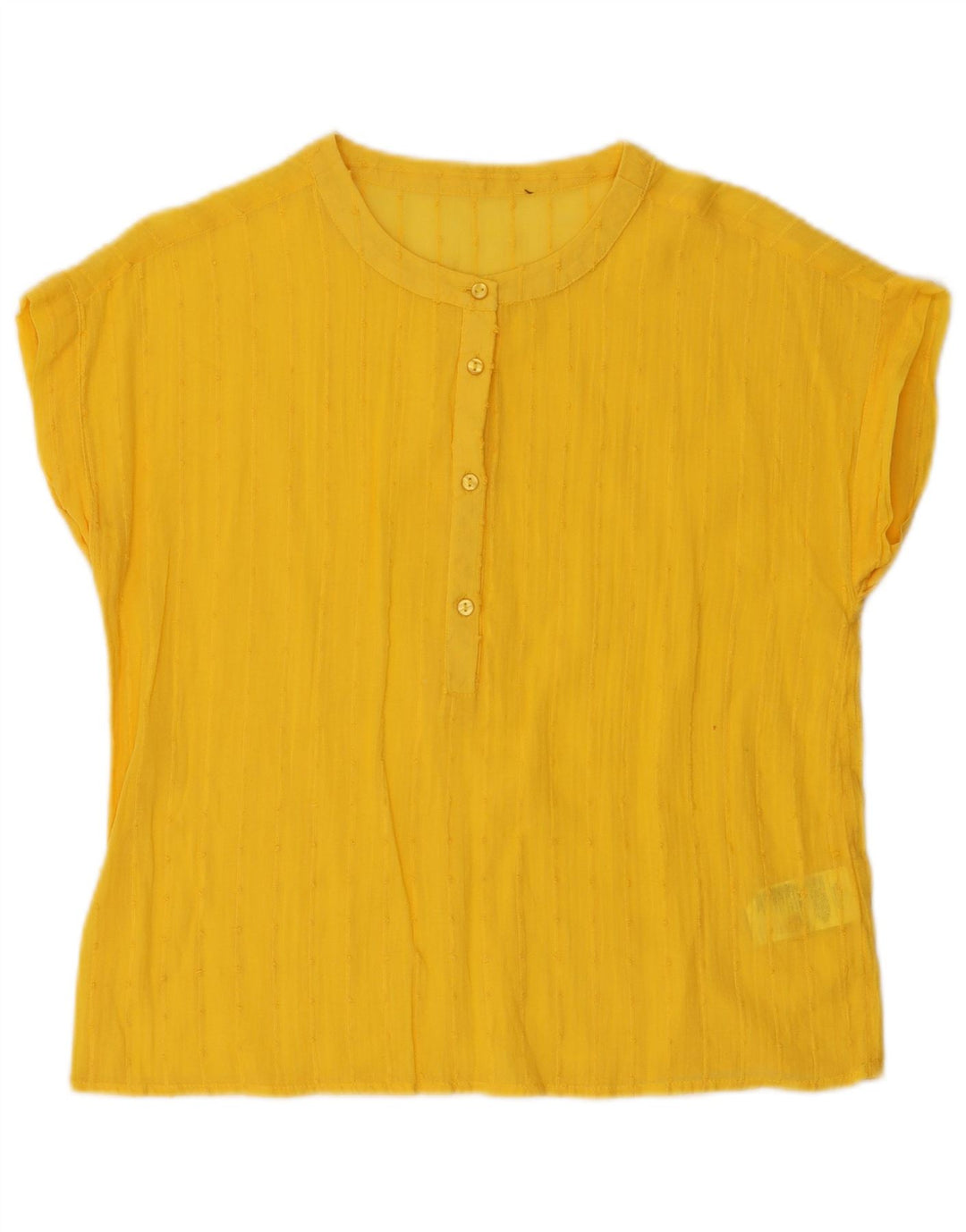 OVS Womens Blouse Top UK 16 Large Yellow Cotton