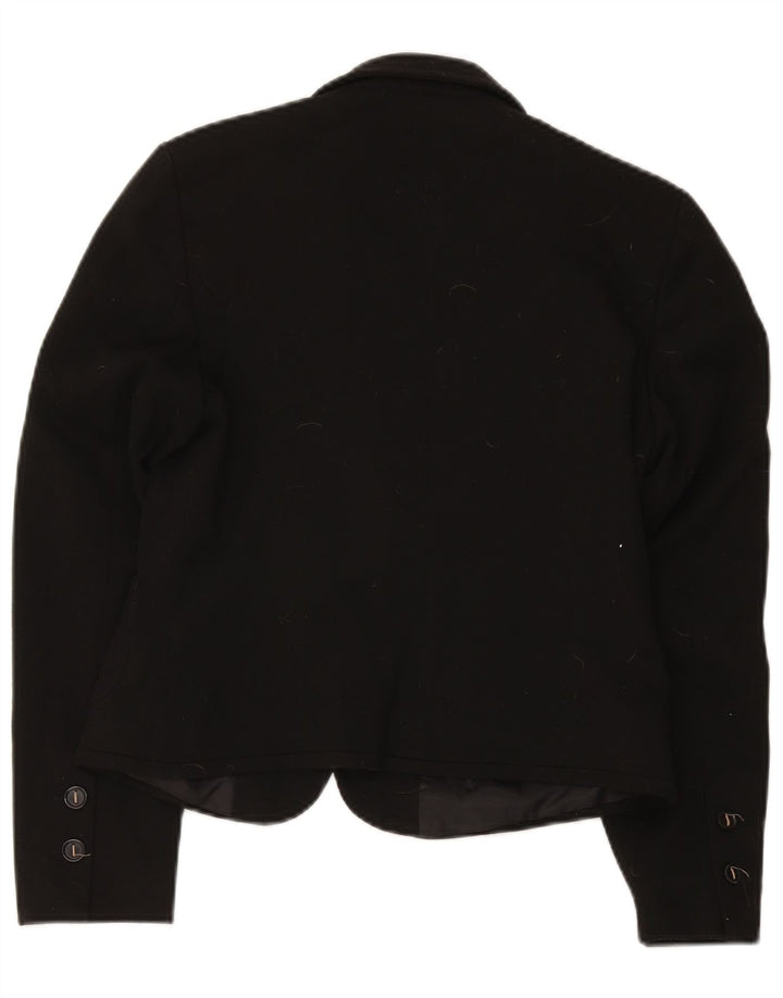 Marks & Spencer Dame 2 Button Blazer Jacket UK 12 Medium Black Polyester