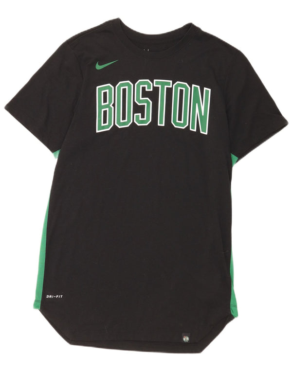 Nike Boston Celtics Graphic Camiseta para hombre, talla mediana, poliéster negro