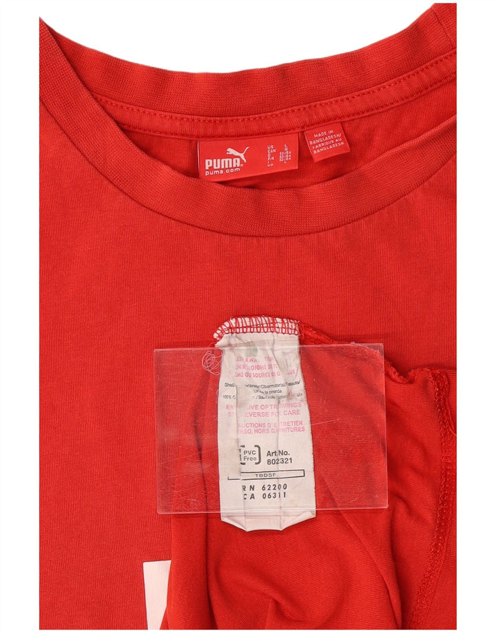 PUMA Mens Graphic Vest Top Large Red Cotton
