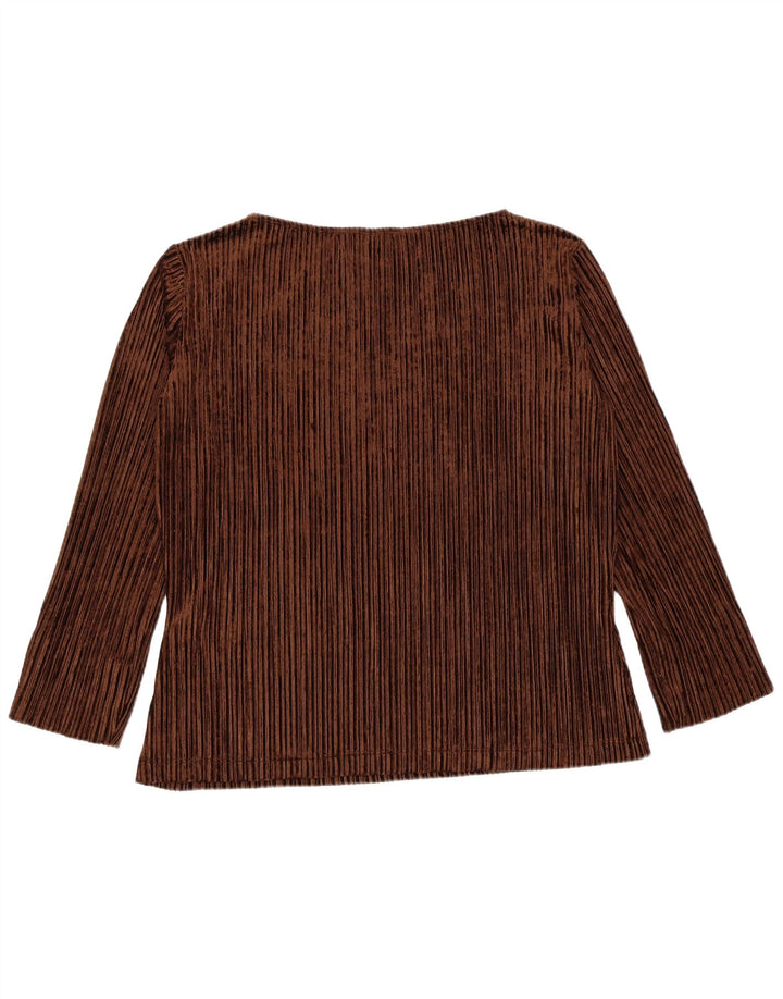 Byblos Womens Oversized Top Long Sleeve UK 16 Large Brown Polyester