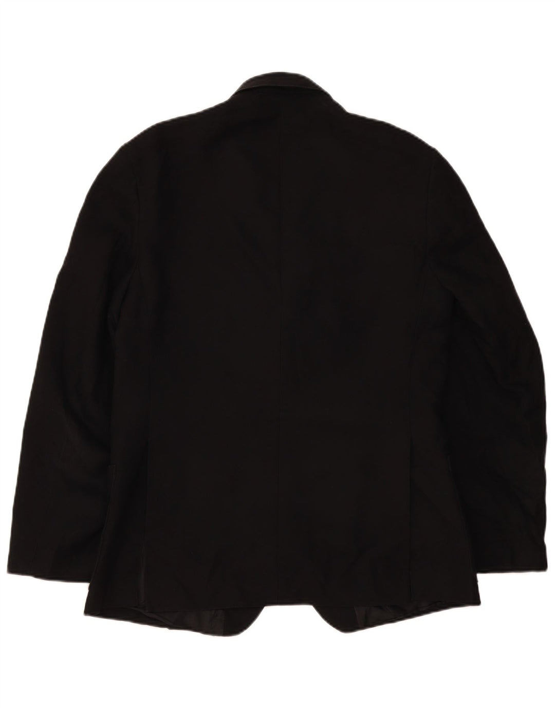 Vintage hombres 2 botones Blazer chaqueta Reino Unido 38 medio negro poliéster