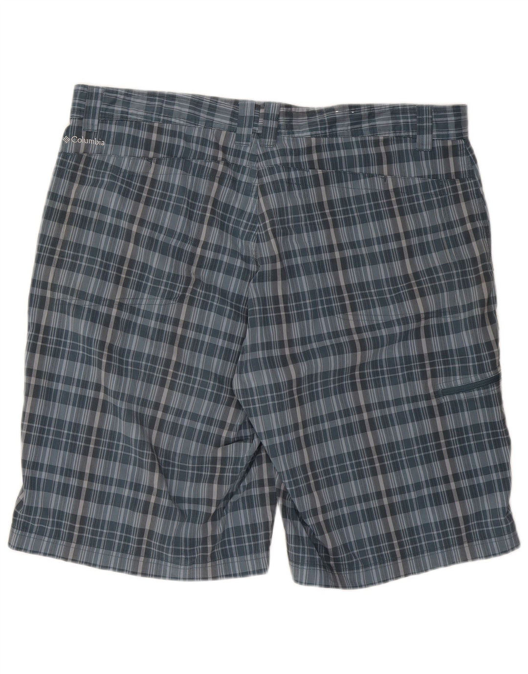 Columbia Short Cargo Homme W40 XL Bleu Carreaux Polyester