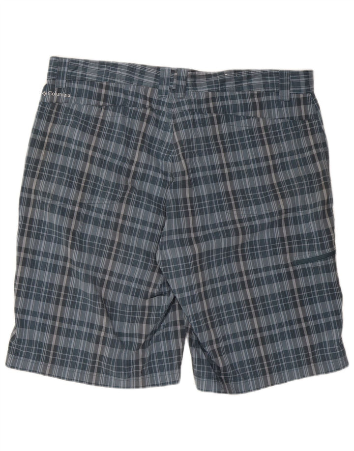 Columbia Short Cargo Homme W40 XL Bleu Carreaux Polyester