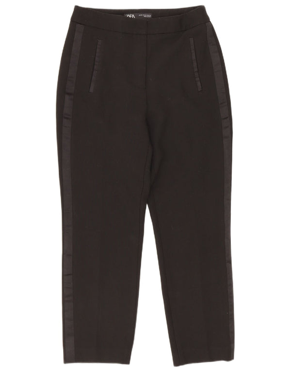 Zara Mujer Pantalón Casual Slim XS 24 L23 Negro Poliéster