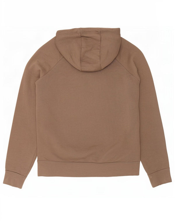 Nike Mens Hoodie Jumper Small Brown Cotton
