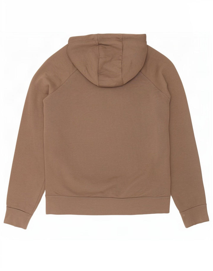 Nike Mens Hoodie Jumper Small Brown Cotton