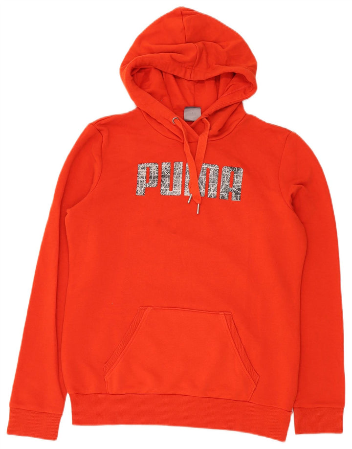 Felpa con cappuccio grafica da donna Puma UK 12 medio rosso poliestere