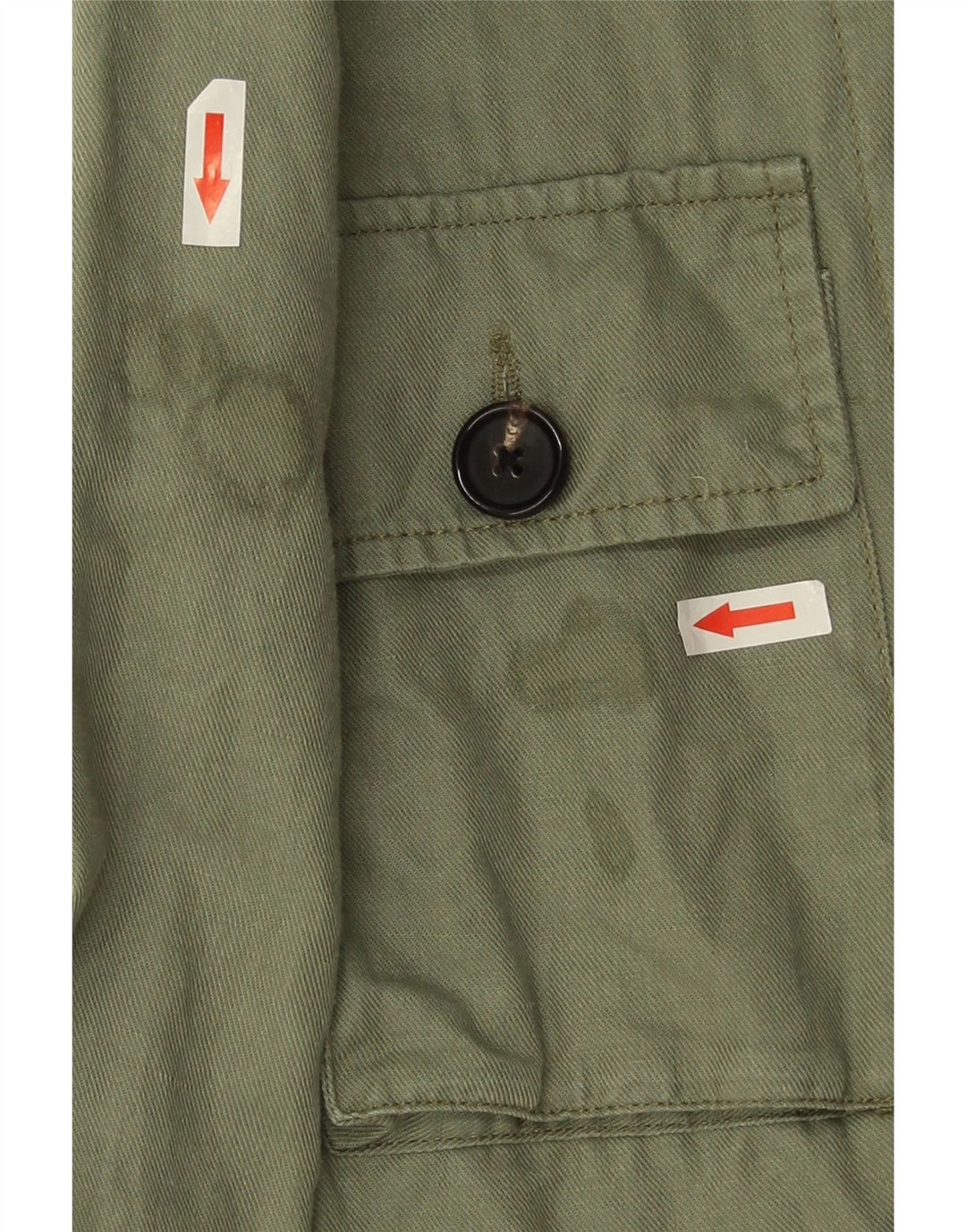 Fat Face Womens Oversized Military Jacket UK 8 Small Green Linen