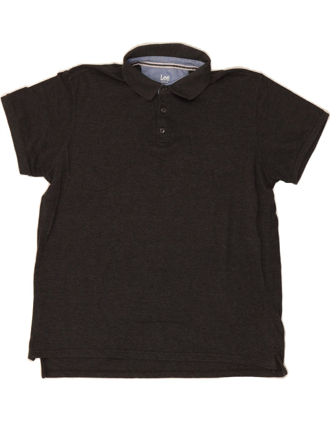 LEE Mens Polo Shirt 2XL Grey Cotton Vintage Lee and Second-Hand Lee from Messina Hembry 