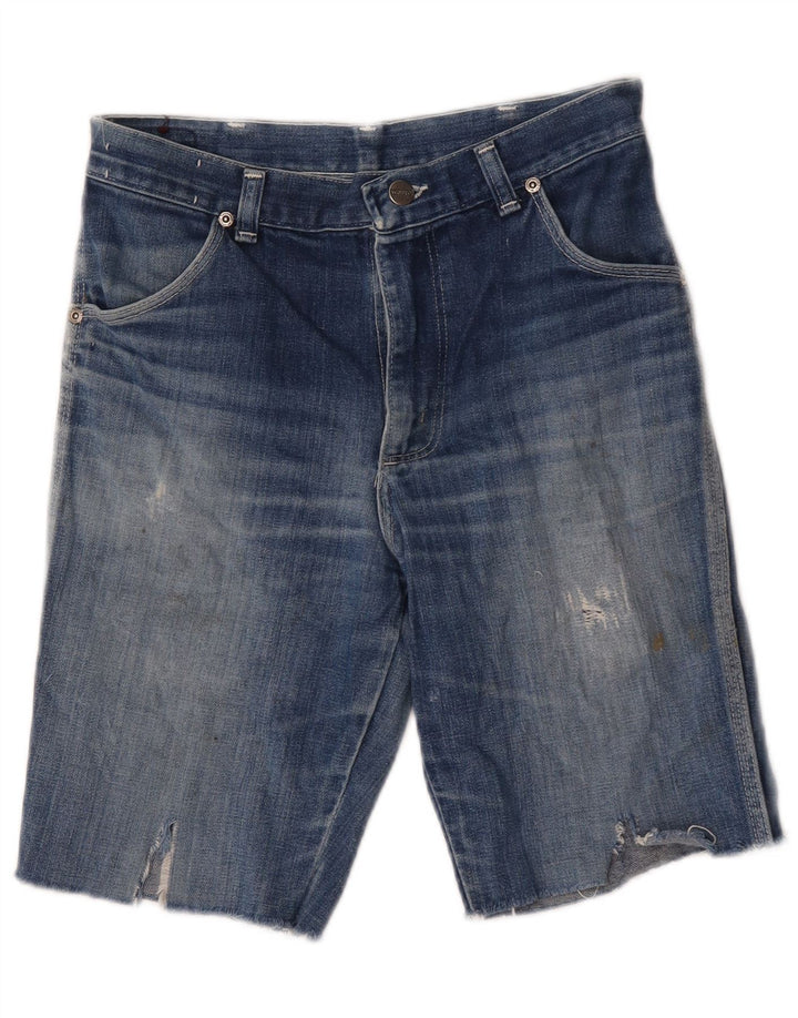 Wrangler Womens Distressed Denim Shorts W29 Medium Blue