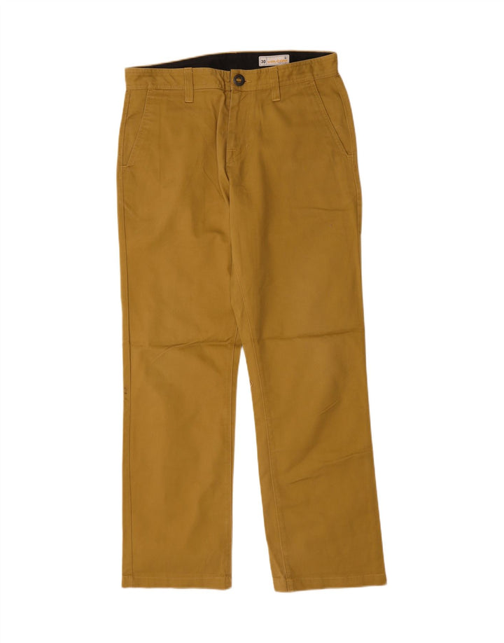 VOLCOM Mens Straight Chino Trousers W30 L31 Brown Vintage Volcom and Second-Hand Volcom from Messina Hembry 
