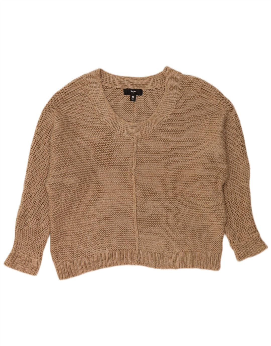 MOSSIMO Womens Oversized Boat Neck Jumper Sweater UK 14 Medium Beige