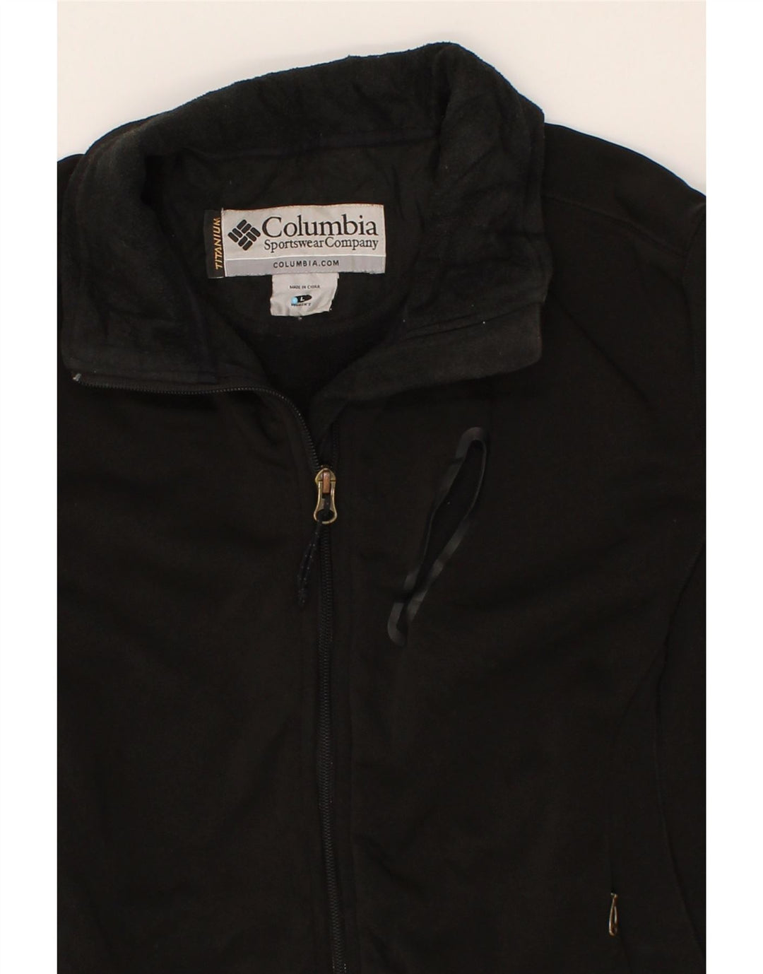 COLUMBIA Womens Titanium Tracksuit Top Jacket UK 16 Large Black Polyester Vintage Columbia and Second-Hand Columbia from Messina Hembry 