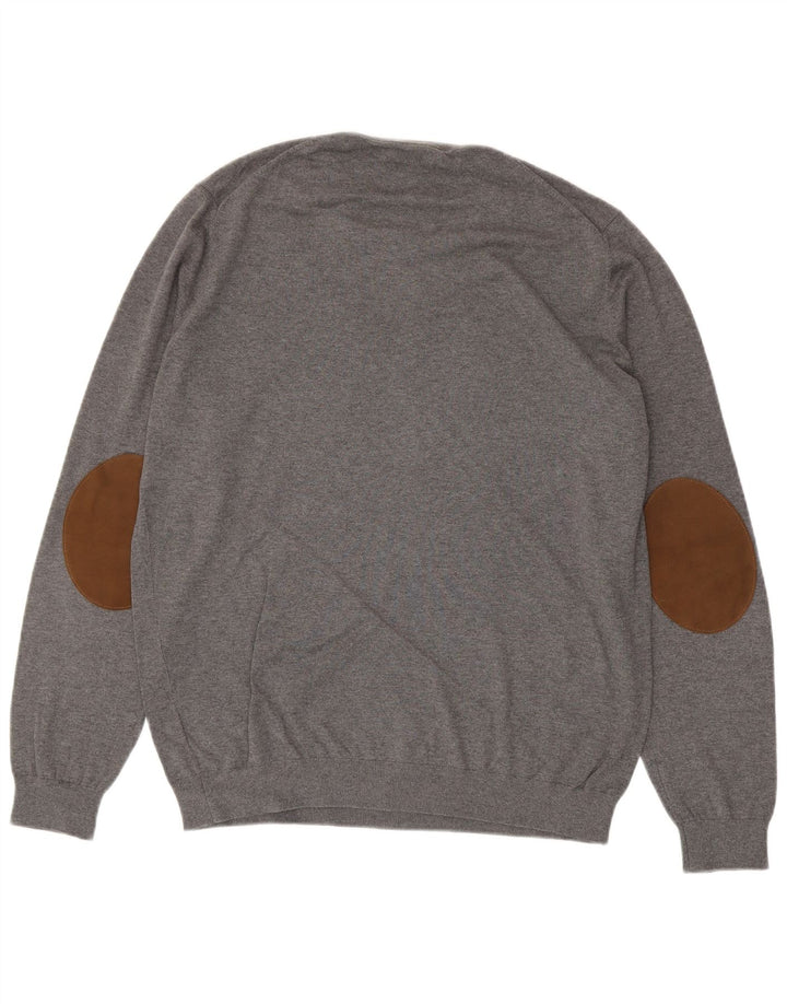 Suéter masculino MASSIMO DUTTI com gola redonda XL algodão cinza