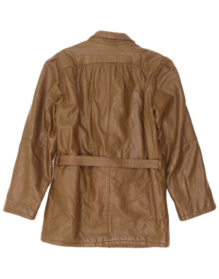 Vintage Damen Lederjacke IT 42 Medium Khaki