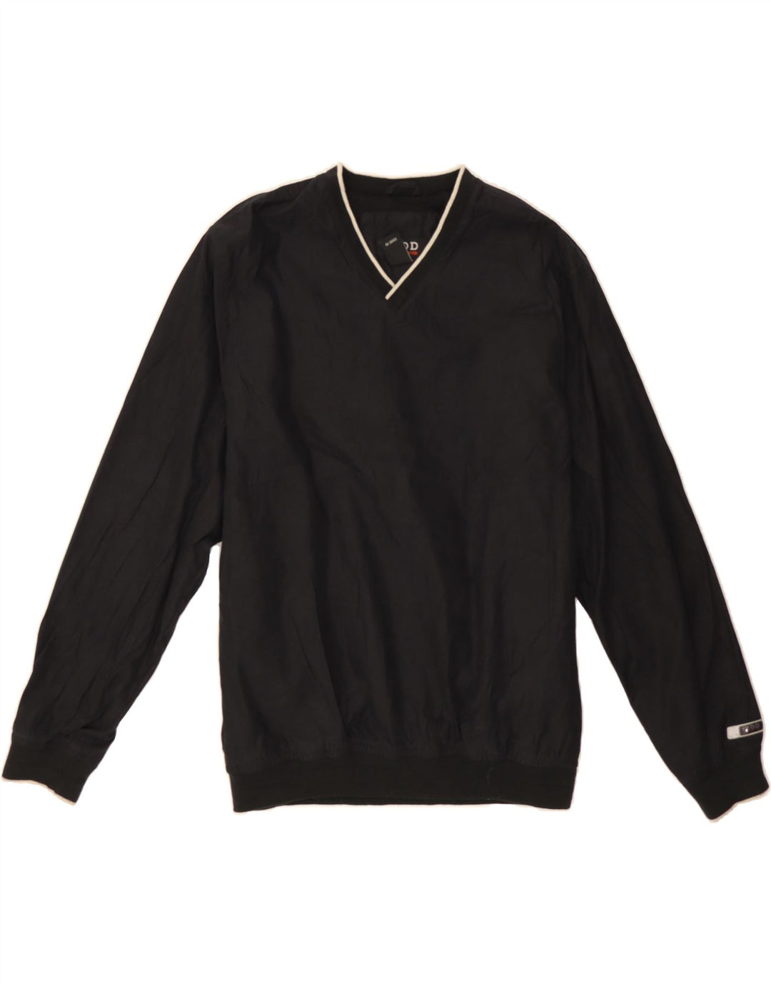 IZOD Mens Pullover Tracksuit Top Medium Black Polyester Vintage Izod and Second-Hand Izod from Messina Hembry 