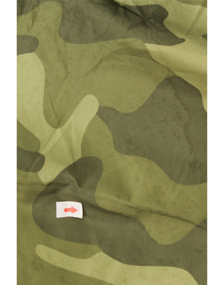 Champion Mens Hooded Pullover Padded Jacket UK 38 Medium Khaki Camouflage