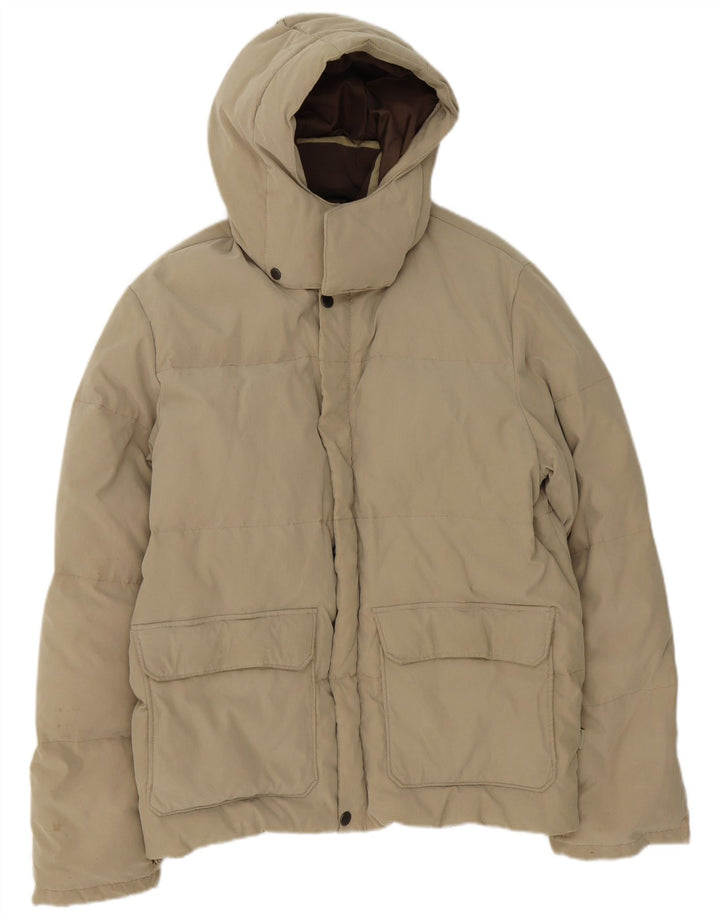 Giacca imbottita con cappuccio da uomo Invicta UK 40 Large Beige Poliammide