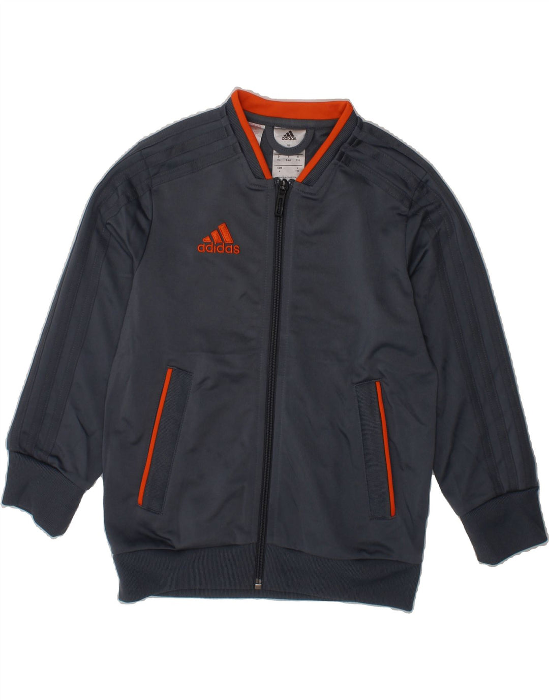 ADIDAS Boys Tracksuit Top Jacket 5-6 Years Grey Polyester Vintage Adidas and Second-Hand Adidas from Messina Hembry 