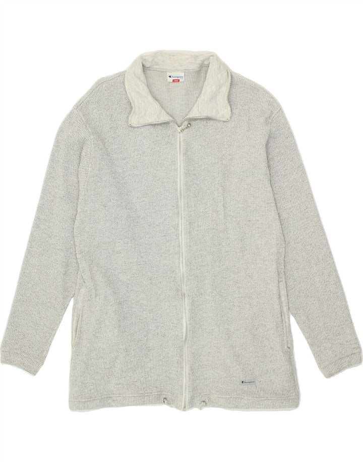 CHAMPION Womens Tracksuit Top Jacket UK 16 Large Grey Cotton Vintage Champion and Second-Hand Champion from Messina Hembry 
