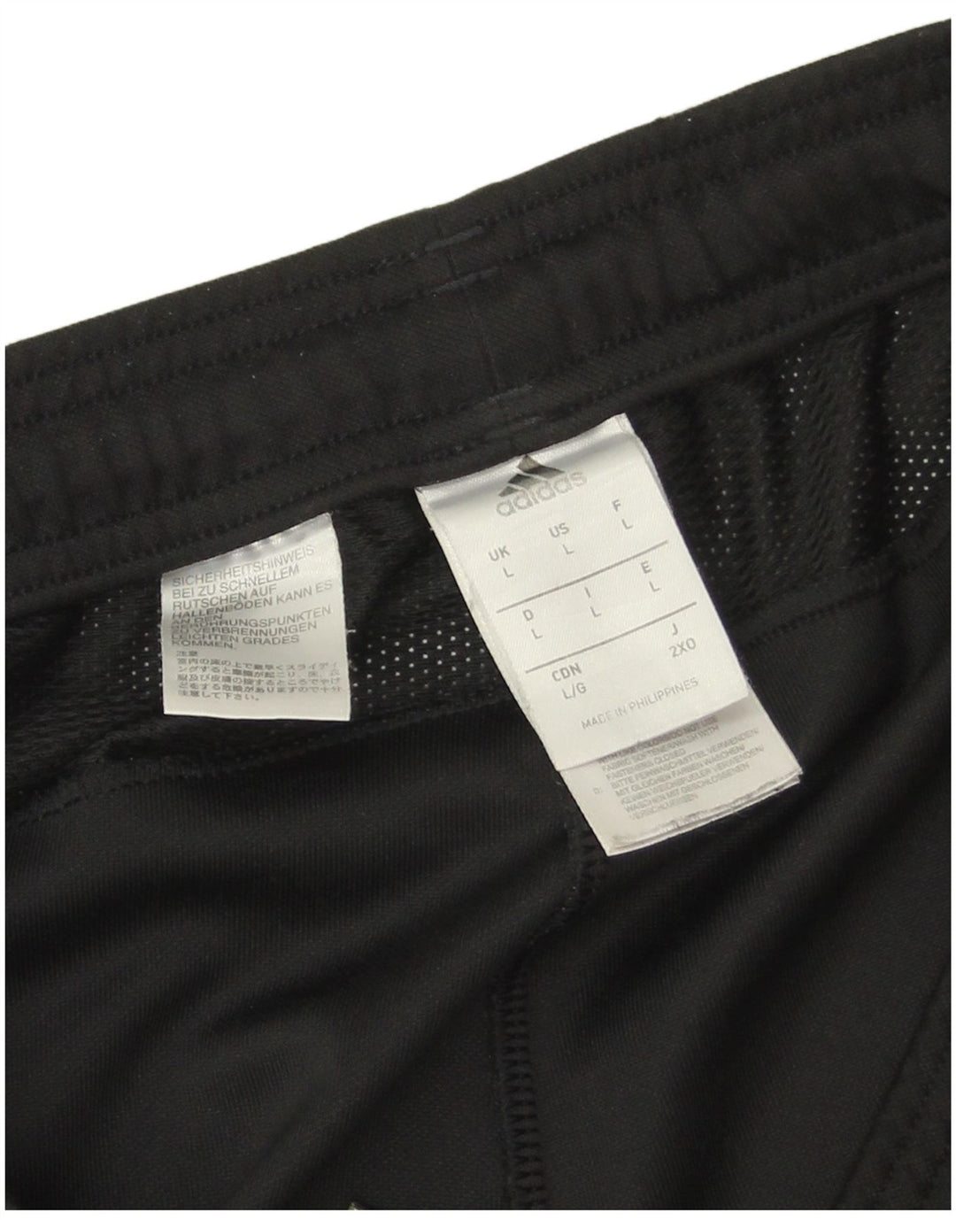 Adidas Mens Tracksuit Trousers Large Black Polyester