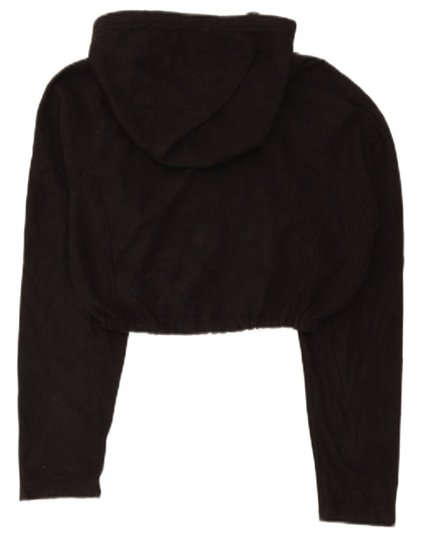 The North Face Veste polaire à capuche courte pour femme UK 16 Large Noir Polyester