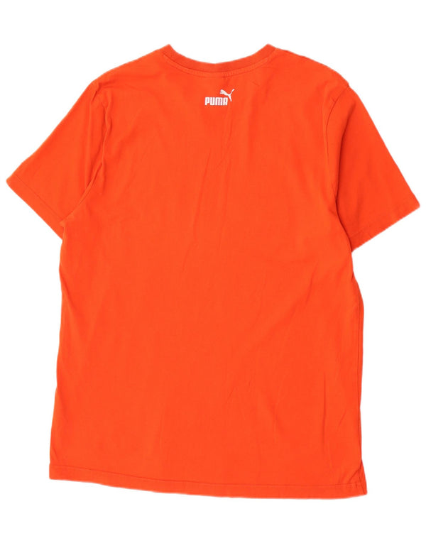 Puma Mens Graphic T-Shirt Top Large Orange