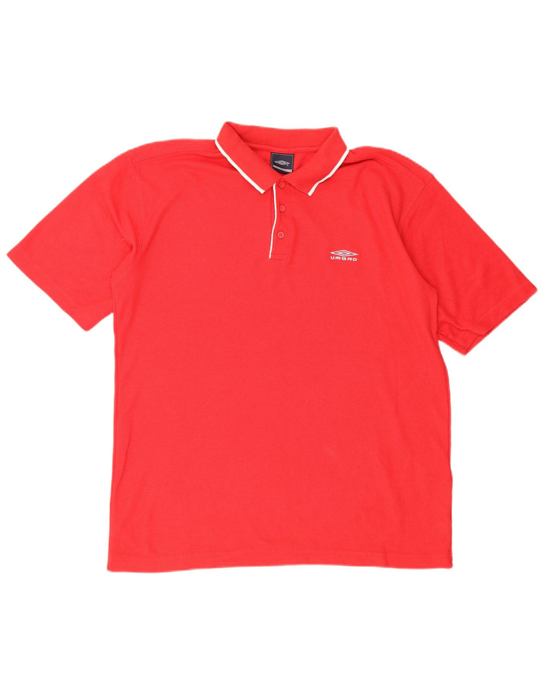 UMBRO Mens Polo Shirt XL Red Cotton