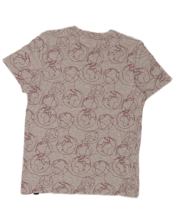 Jack & Jones Herre abstrakt mønster grafisk T-shirt top mellemgrå