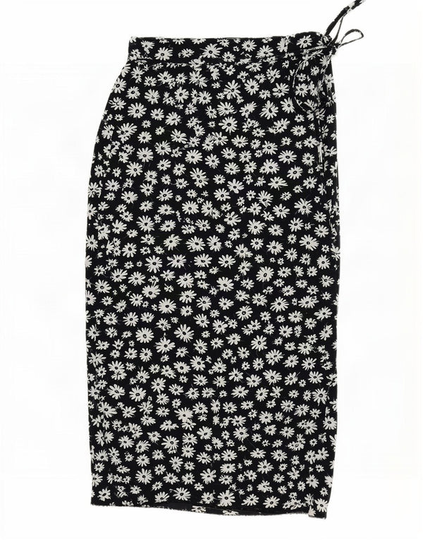 Max Dine Womens Maxi Straight Skirt IT 44 Medium W30 Black Floral