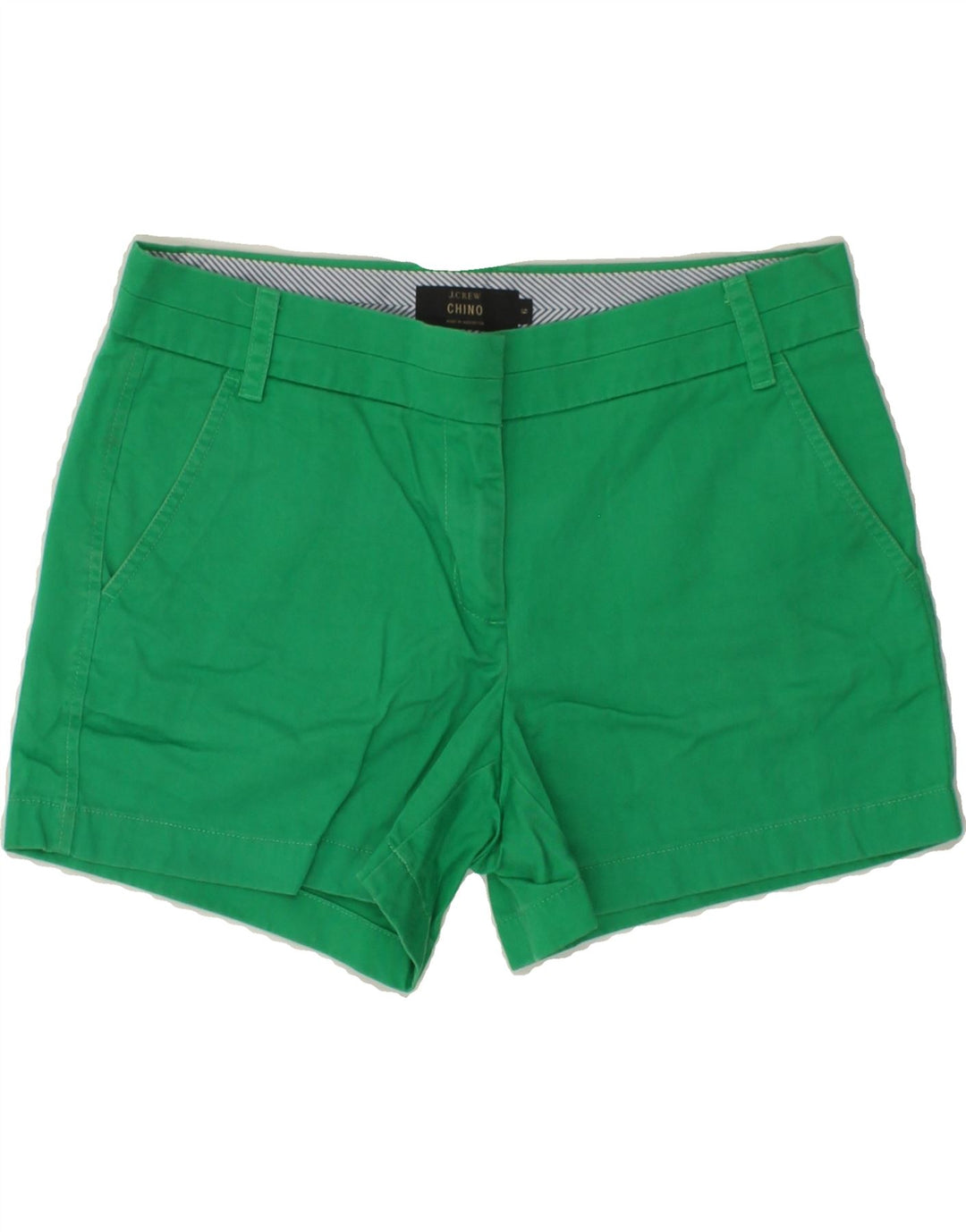 J. CREW Womens Chino Shorts US 6  Medium W30 Green Cotton Vintage J. Crew and Second-Hand J. Crew from Messina Hembry 