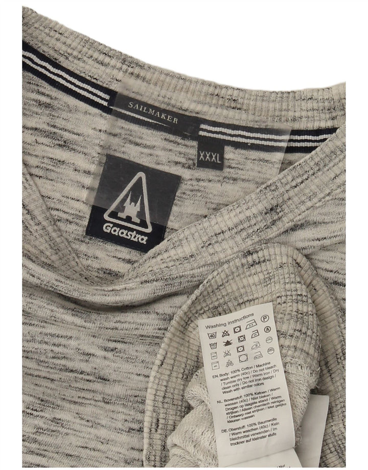 GAASTRA Mens Top Long Sleeve 3XL Grey Flecked Cotton