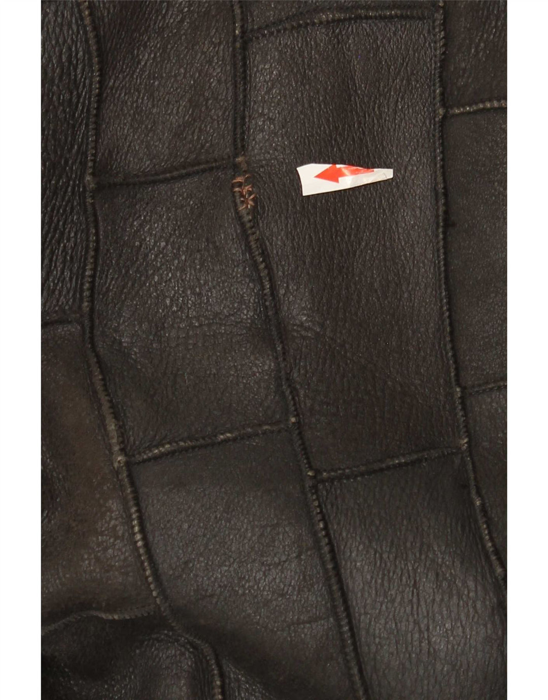 Vintage Mens Shearling Jacket UK 42 XL Brown Patchwork