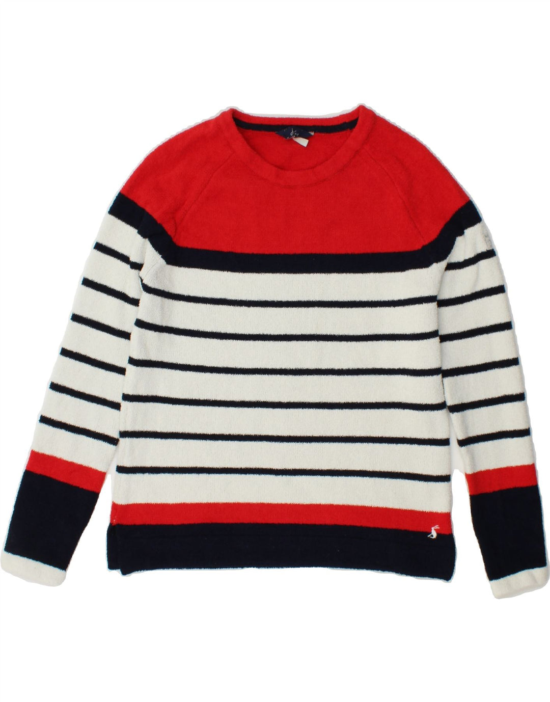 JOULES Womens Fleece Jumper UK 8 Small Multicoloured Striped Polyester Vintage Joules and Second-Hand Joules from Messina Hembry 