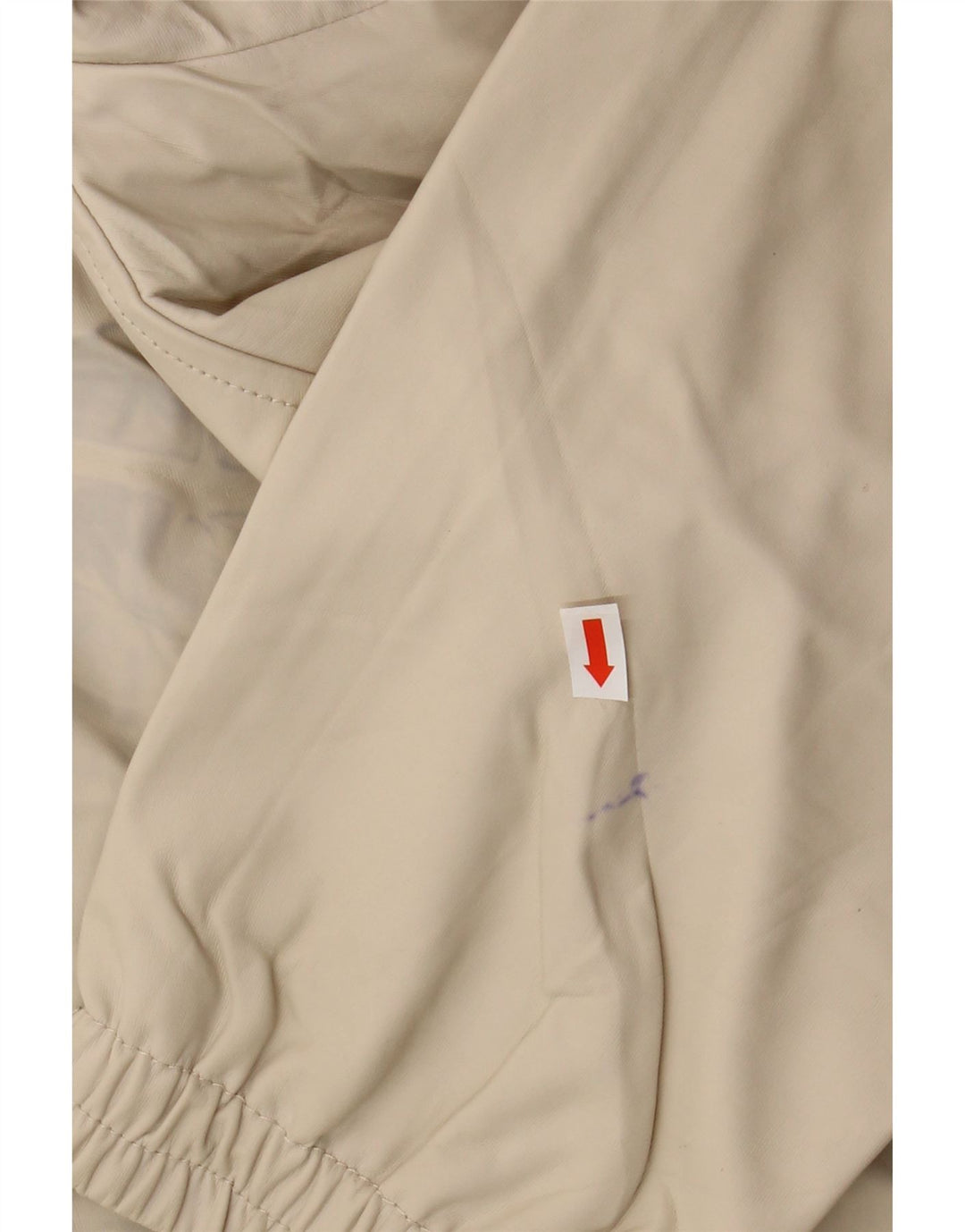 Zara Womens Hooded Windbreaker Coat UK 16 Large Beige Polyester