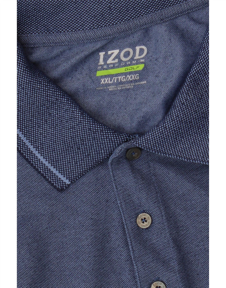 IZOD Mens Golf Polo Shirt 2XL Navy Blue Polyester Vintage Izod and Second-Hand Izod from Messina Hembry 