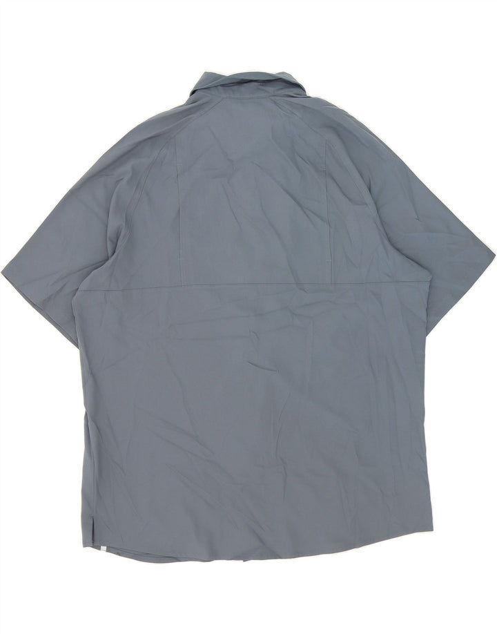 ADIDAS Mens Short Sleeve Shirt 2XL Grey Polyester Vintage Adidas and Second-Hand Adidas from Messina Hembry 