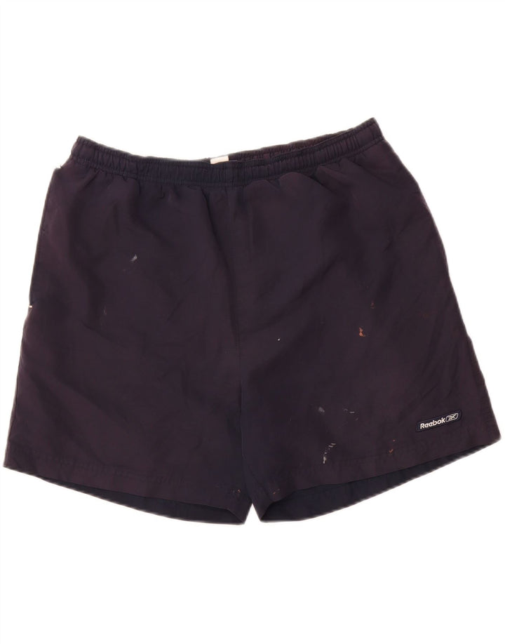 REEBOK Mens Sport Shorts Large  Navy Blue Vintage Reebok and Second-Hand Reebok from Messina Hembry 