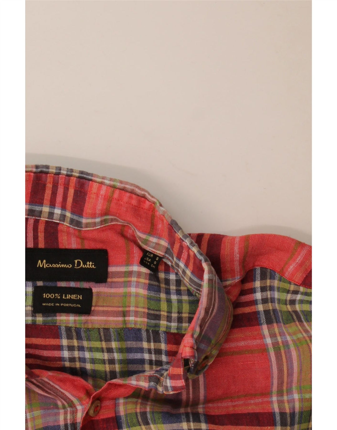 Massimo Dutti Herreskjorte Lille rødternet linned