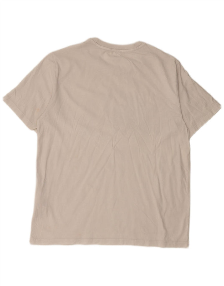 LEVI'S Mens Graphic T-Shirt Top Large Off White Cotton