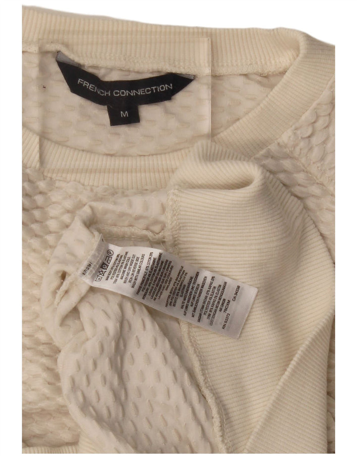 French Connection Womens Boat Neck Jumper Sweater UK 14 Medium Off White