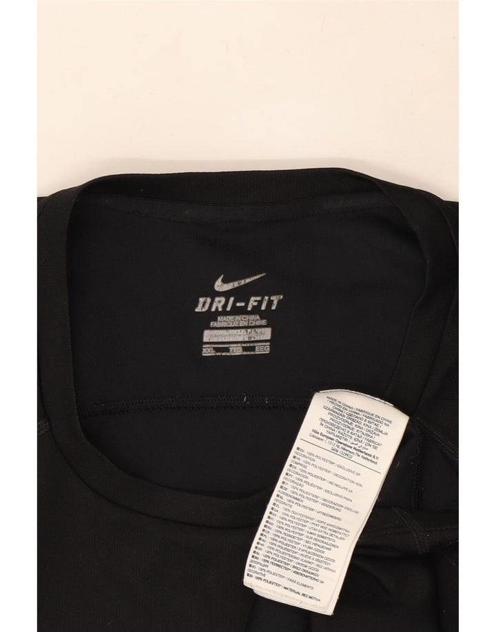 Nike herre Dri Fit T-shirt top 2XL sort polyester